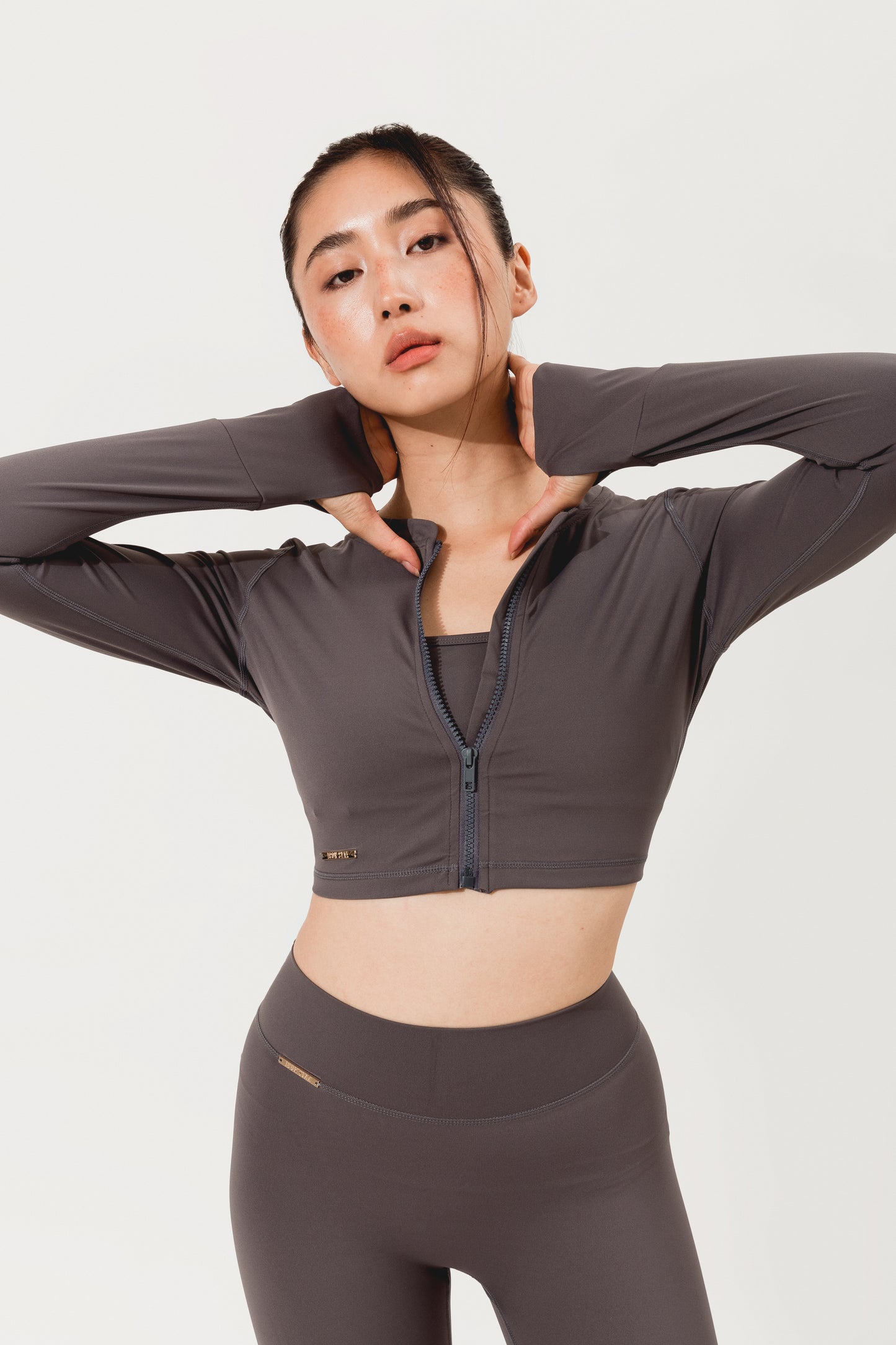 ICONIC Cropped Active Jacket - Smoke Gray