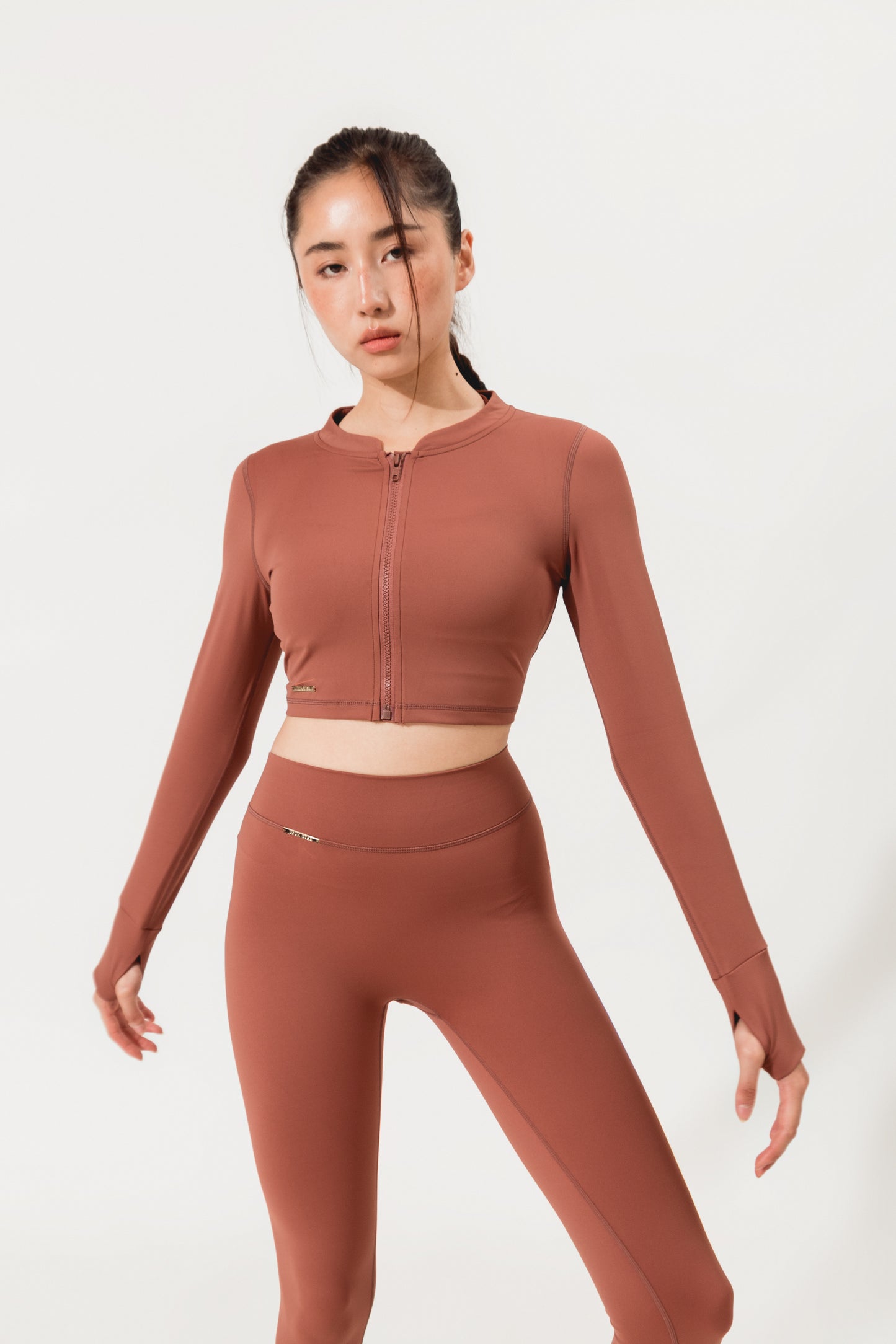 ICONIC Cropped Active Jacket- Teddy Brown